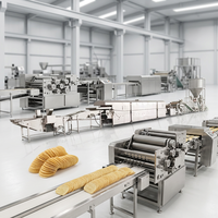 Productielijn voor aardappelchips met stabiele prestaties, 100 kg/uur, voor speciaalzaak, stapelbare chips productie-apparatuurset