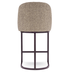 Mid Century Kitchen Upholstered <strong>Bar</strong> <strong>Stools</strong> <strong>with</strong> <strong>Back</strong> <strong>Wood</strong> Gray Modern Contemporary SGS Upholstered Dining Chair <strong>Bar</strong> Furniture - Product Image 3