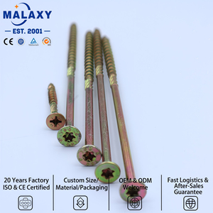 Tornillo autorroscante de <span class=keywords><strong>doble</strong></span> avellanado de acero de alta resistencia Malaxy Source Factory, chapado en zinc amarillo para gabinetes - Product Image 3