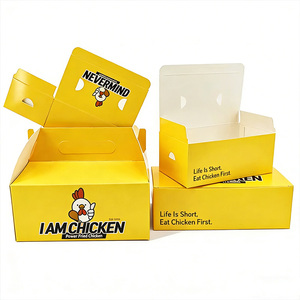 Caja de Papel Personalizada para Alimentos, Caja de Cartón Plegable para Papas Fritas, <span class=keywords><strong>Pollo</strong></span>, Hamburguesas, Caja para Llevar con Logotipo Impreso - Product Image 2