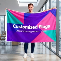 Drapeau de club de football personnalisé 3x5FT en polyester, imprimé numériquement pour événements promotionnels et usage commercial en extérieur