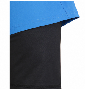 Shorts de sport bleus unis pour hommes, à séchage rapide, taille élastique, avec poches, longueur mi-cuisse, style bermuda, pour le fitness en extérieur - Product Image 6