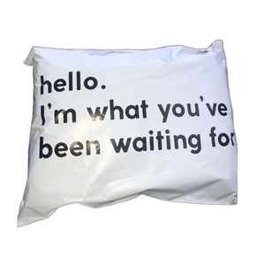 Custom Poly Biodegradable Durable 2.3mil <b>Waterproof</b> Screen Printed Mailer Bags White Packaging for Shoes & <b>Socks</b> Shipping - Product Image 1