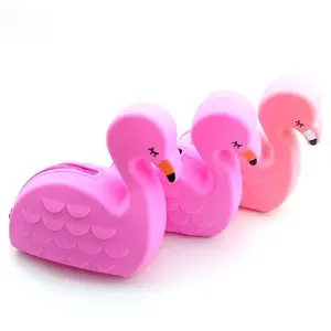 wholesale mini purse Silicone flamingo wallet kids and handbags mini crossbody