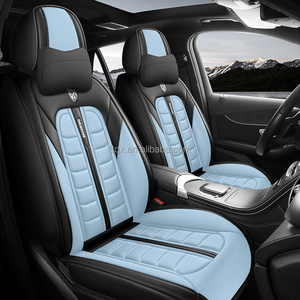 Housses de siège de voiture universelles en cuir pour 5 places, ensemble complet, compatibles avec les airbags, durables, imperméables, adaptées à Citroën <span class=keywords><strong>C3</strong></span> C4 C Elysee <span class=keywords><strong>Aircross</strong></span> - Product Image 2