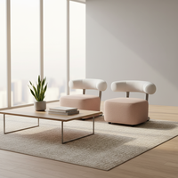 Petit canapé incurvé pour appartement, fauteuil de designer pour chambre à coucher, fauteuil de détente pour salon, balcon, canapé paresseux, chaises pour hôtel et restaurant