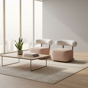 Petit canapé incurvé pour appartement, fauteuil de designer pour chambre à coucher, fauteuil de détente pour salon, balcon, canapé paresseux, chaises pour hôtel et restaurant - Product Image 1