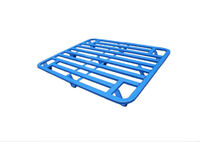 Palette métallique euro de haute qualité et durable, palette en acier revêtu de poudre à 4 voies pour le stockage et la logistique, directement des fabricants