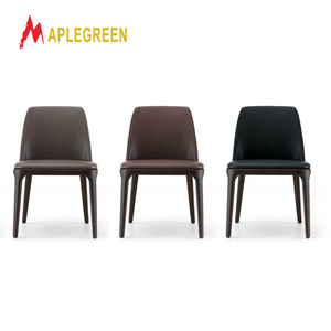 เก้าอี้ห้องอาหารหนังแฟชั่นใหม่เก้าอี้ร้านอาหารที่ทันสมัยชุดเก้าอี้ไม้พักผ่อนแบบนอร์ดิก - Product Image 6