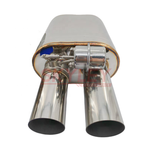 Đầu vào đơn ổ cắm kép 2.5 2.75 3.0 inch valved exhaust valvetronic Muffler với Dual Exit valve cutout điều khiển từ xa thiết lập - Product Image 3