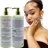 Lait hydratant éclaircissant super blanchissant et embellissant Lactic Claire Diamond Pure Glow, enrichi en extrait d'Amla et d'extrait de pissenlit