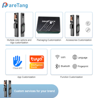 Serrure Intelligente TUYA WIFI en Bois avec Caméra, Déverrouillage par Empreinte Digitale, Sans Clé, Électronique, Ttlock, Daretang