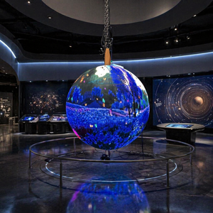 Écran LED sphérique flexible étanche pour installation suspendue en extérieur, mur vidéo d'animation 3D pour restaurant Planète - Product Image 1