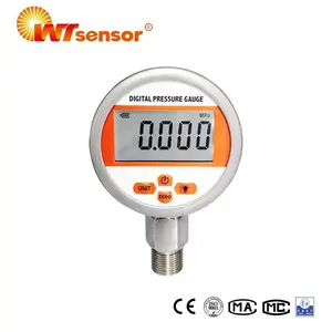 WTsensor Industry 0.5% Digital Manometer Battery Powered LCD Backlight Bar Mpa Vacuum Pressure Gauge Digital For Gas Water Oil