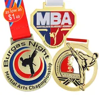 Fabrikant Custom 3D Goud Zilver Brons Zinklegering Metalen Medaille Sport Medaille Jiu Jitsu Judo Kung Fu Karate Taekwondo Medaille