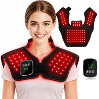 Coussin de thérapie par lumière rouge portable 660nm 850nm, enveloppement chauffant rechargeable pour le cou et le haut du dos