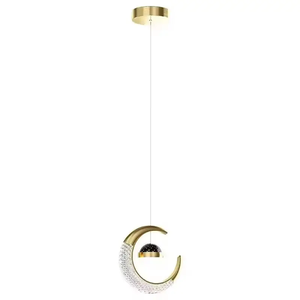 Nordic Luxury oro luna stella LED luce pendente per soggiorno <span class=keywords><strong>camera</strong></span> da <span class=keywords><strong>letto</strong></span> lampade <span class=keywords><strong>a</strong></span> <span class=keywords><strong>sospensione</strong></span> lampadario <span class=keywords><strong>a</strong></span> LED - Product Image 6