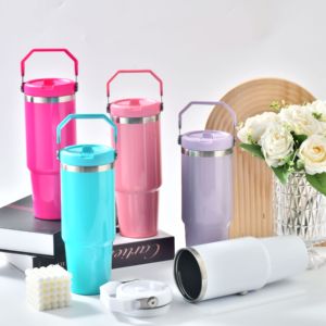 30 Oz Tumbler Double Walled Insulated Cup 30Oz Travel Sublimation Mug With Handle - Product Image 4