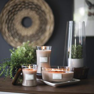 Vaso transparente de lujo, vela perfumada de vainilla y sal marina, fragancia de lujo, logotipo personalizado, cera de soja, vela de mecha de madera - Product Image 5