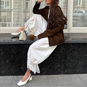 Nouveau pantalon à jambes larges en dentelle pour femmes à coupe ample pantalon court décontracté <span class=keywords><strong>taille</strong></span> <span class=keywords><strong>haute</strong></span> en coton mélangé style vintage tenue quotidienne - Product Image 3
