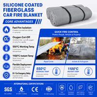 Couverture anti-feu en fibre de verre pour voiture, pour la sécurité des expéditions et du transport, revêtement en silicone ignifuge