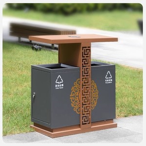 Poubelles extérieures en acier inoxydable pour le recyclage et le tri des déchets ; poubelles extérieures pour les lieux publics, les parcs, les sites touristiques - Product Image 1