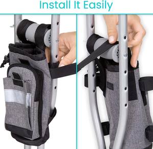 Free sample Crutch Bag Lightweight Crutch Factory Crutch Walking Stick Bag <b>Wheelchair</b> Organizer Universal Walker Bag - Product Image 5