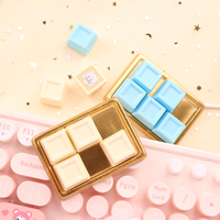 Timbre en plastique écologique Kawaii, style chocolat, pour journal intime personnalisé, style coréen et japonais, mini cadeaux mignons et esthétiques
