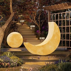 Lámpara de Luna Impermeable para Exteriores, Decoración de Jardín, Villa o Patio, Lámpara de Pie con Conexión Eléctrica, Crea Atmósfera, Luces de Jardín - Product Image 2