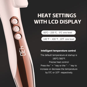 Fer à boucler professionnel MeStar avec double chauffage PTC, grand cylindre, tourmaline et titane, fer à friser électrique - Product Image 3