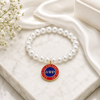Nouvelle version Social Service Sororité Delta Psi Rho Inspiré Bleu Rouge Cercle Charme Décoré Sororité DPR Perle Bijoux Bracelet