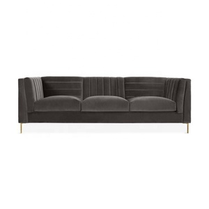Living Room Gold Metal Legs 3 Seater Mid Century Modern Furniture Sofa Couch For Sale - Product Image 1