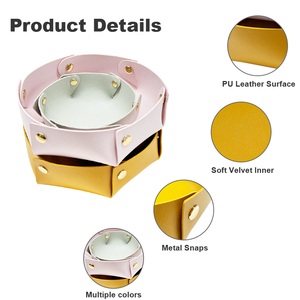 Chine Usine Logo Personnalisé Pliable Bureau Utiliser Personnalisé En Cuir Catchall Dice <span class=keywords><strong>Plateau</strong></span> Organisateur De <span class=keywords><strong>Table</strong></span> Jeux De <span class=keywords><strong>Table</strong></span> dés <span class=keywords><strong>plateau</strong></span> - Product Image 4