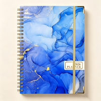 Cuaderno Espiral Personalizado Estético 2026 con Detalles en Dorado, Agenda Personalizada para la Escuela, Oficina y Uso Diario