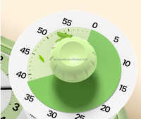 Timer Visual untuk Anak-anak, Timer Hitung Mundur 60 Menit, Timer Pomodoro Layar Ganda dengan Jam Alarm, Alat Manajemen Waktu Tanpa Suara