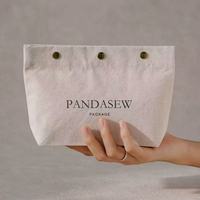 Pochette en toile de coton personnalisée, sac de rangement portable avec bouton-pression pour soins de la peau, parfums, bijoux