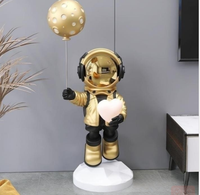 Nordique grande résine créative chambre décoration de la maison enfants cadeau astronaute Figure Statue et lampe Statue