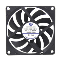 Ventilateur axial DC 8010 8CM 5V 12V 24V 80x80x10mm avec roulement à billes pour le refroidissement des amplificateurs HTPC