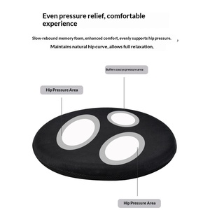 Memory Cotton Thickened <strong>Cushion</strong> for Rattan Chair <strong>Stool</strong> Balcony &amp; Bay Window Use Solid Color <strong>Round</strong> Household <strong>Cushion</strong> - Product Image 2