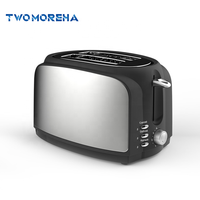 Grille-pain électrique à fente extra large Indicateur lumineux pour la décoration domestique en acier inoxydable pour les hôtels Tostadora De Pan Toast