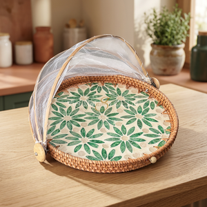 Cubierta Clásica para Alimentos de Nácar, Hecha a Mano con Concha Natural para Protección de Alimentos, Decoración de Mesa e Interiores, de Vietnam - Product Image 3