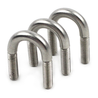 Boulon en U en acier coloré OEM avec placage zinc, vente en gros, D.E. Collier de serrage en U pour tuyau en acier inoxydable de 25-300 mm ou sur mesure pour camion