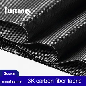 3k Carbon Fiber Fabric 2*2 Twill 3*3 Plain Car Carbon Fabric 240g Black Red Car Carbon Fiber Fabric