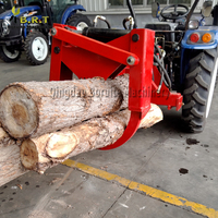 Équipement forestier tracteur utiliser remorque hydraulique bois remorque bois