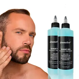 Oem/Odm Scheergel Private Label Gevoelige Huid Baard Sooth Snor Refresh Cleanser Shave Gel Voor Mannen
