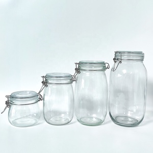 Contenitore in Vetro Multiuso con Chiusura a Clip in Acciaio Inox per Fermentazione, Sottaceti e Conservazione di Alimenti Secchi - Product Image 3