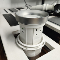 UK-Steckdose 4-seitig Vollständig Eingebettete Marmor-Hydraulik-Küchenarbeitsplatte Pop-up-Hebeturm-Steckdose mit USB-A und USB-C