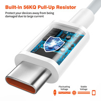 Cable USB Tipo-A a Tipo-C de 2 Metros, Carga Rápida de 5A y Transmisión de Datos, Material TPE para Teléfonos Móviles, Tabletas y Bancos de Energía