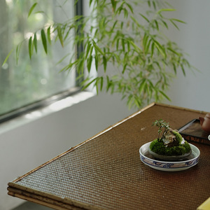 Meilu Bamboo Square <b>Table</b> Set 2 Piece Chinese Style Tea <b>Table</b> With <b>Stool</b> <b>Dining</b> Room Furniture - Product Image 4