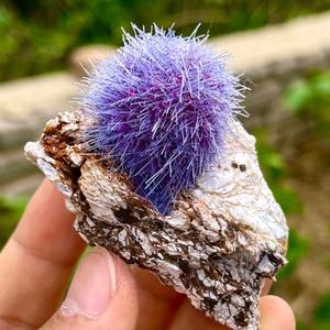 Vente en gros de boules de zéolite bohème violette de haute qualité, pierres de cristal naturelles polies, décorations uniques pour la maison et les fêtes - Product Image 6